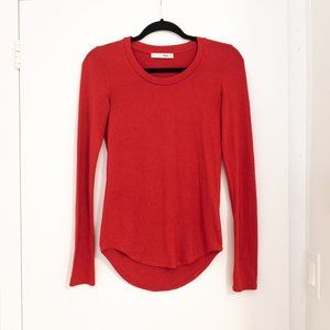 Aritzia Wilfred Red Long Sleeve Shirt